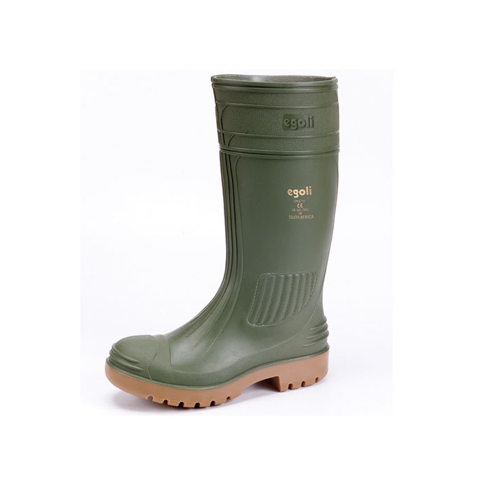 Durable Reinforced Green Safety Wellington Boots
