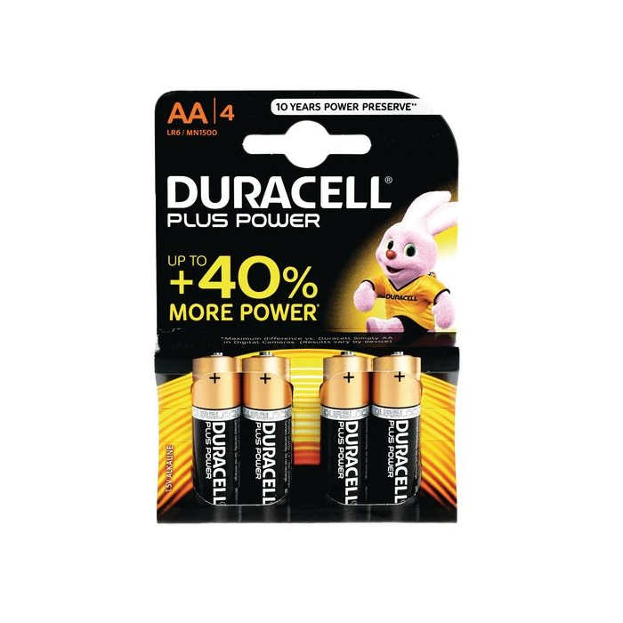 Duracell Plus AA Batteries Pack Of Four