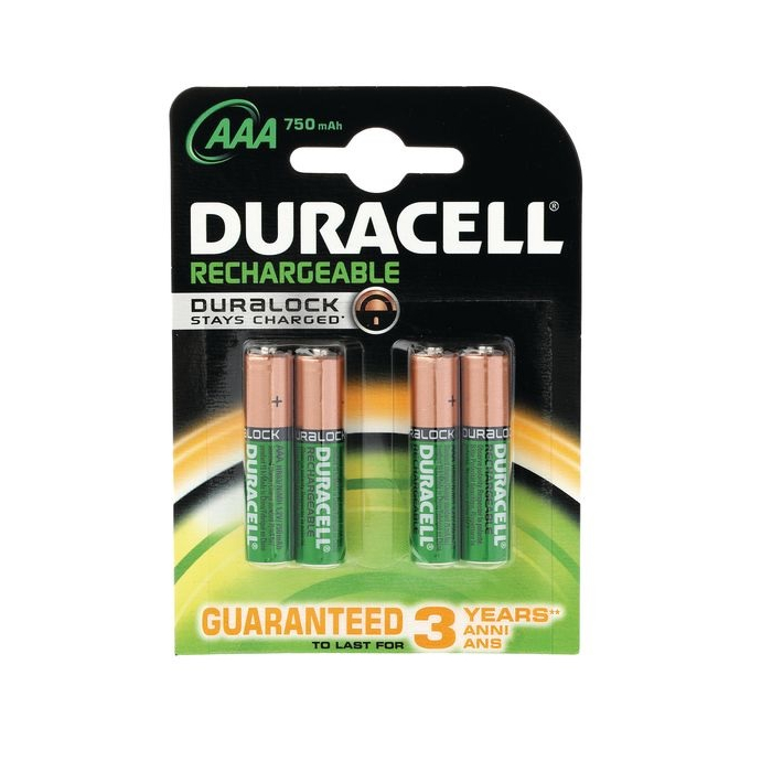 Duracell Rechargeable Batteries AAA 4 Pack