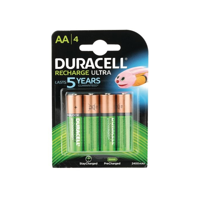 Duracell Rechargeable Batteries AA 4 Pack