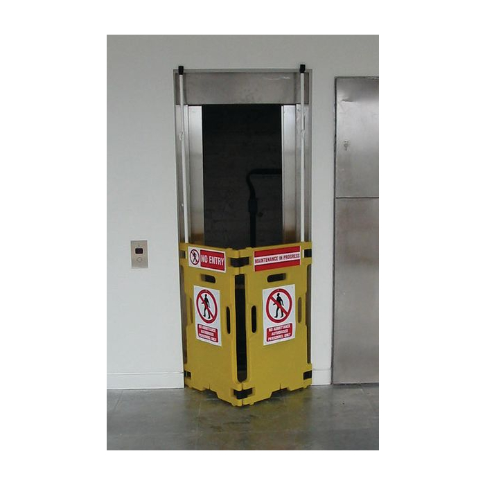 Elevator And Escalator Fold Away Barrier System
