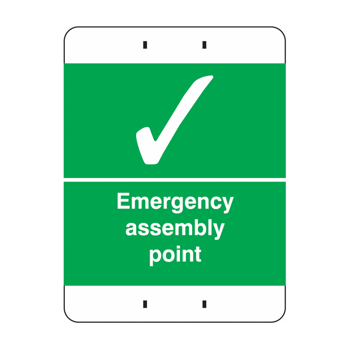 Emergency Assembly Point Post Mount Sign