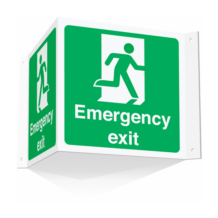 Emergency Exit Projecting 3D Sign