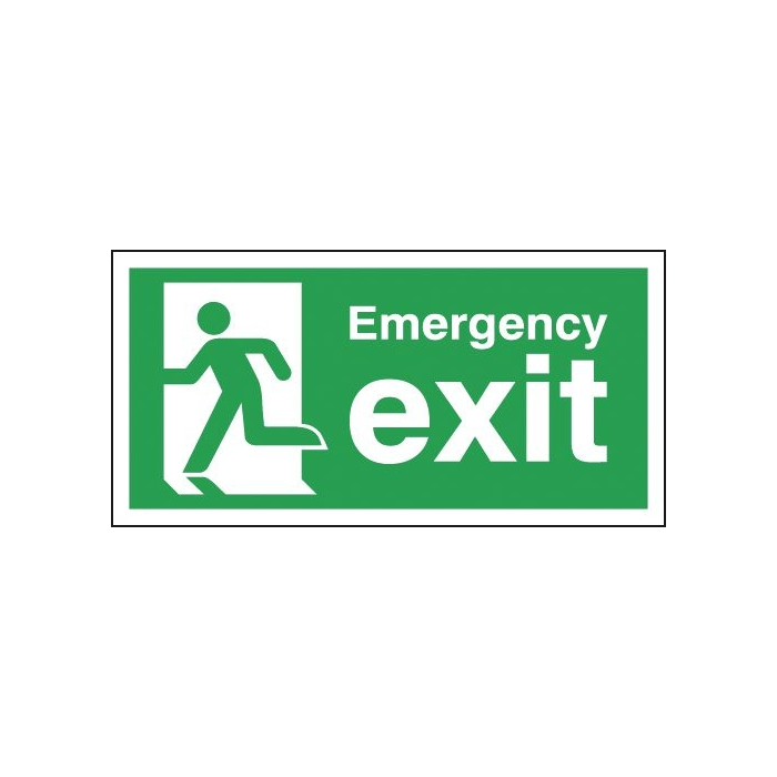 Emergency Exit Running Man Left Sign