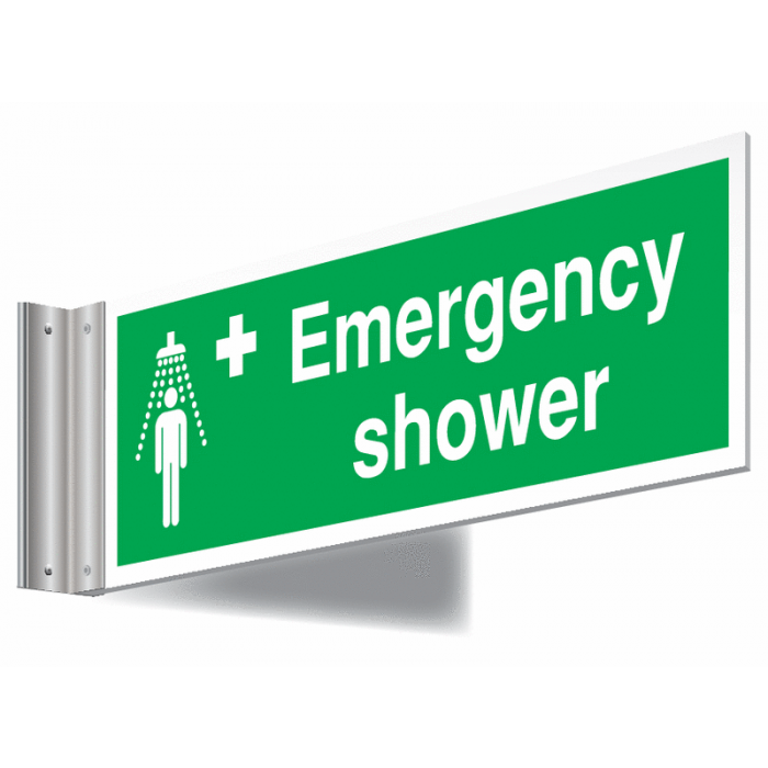 Emergency Shower Double Sided Corridor Sign