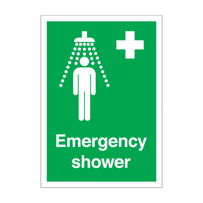 Emergency Shower Location Information Signs