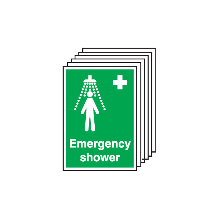 Emergency Shower Facilities Pack Of 6 Signs