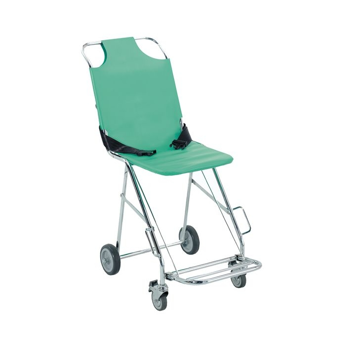 Emergency Transit Chair With 4 Wheels Plus Footrest