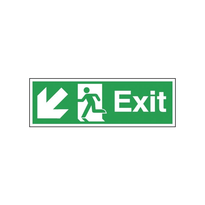 Exit Arrow Down Left Sign