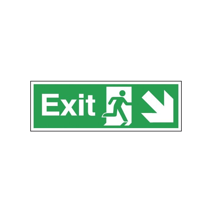 Exit Arrow Down Right Sign