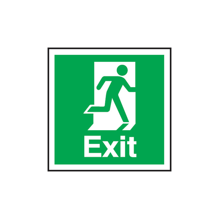 Exit With Running Man Right Exit Sign