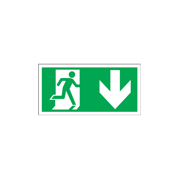 Exit With Directional Arrow Down Sign