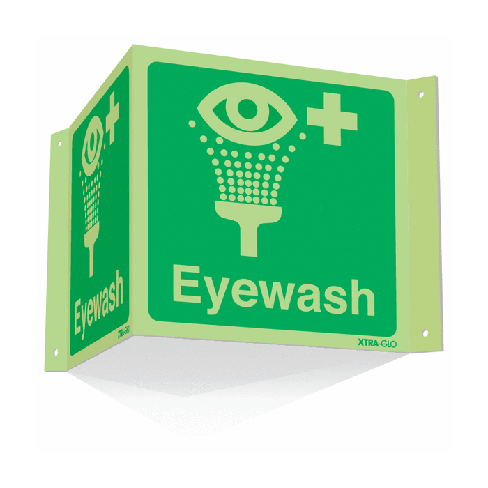 Eye Wash Projecting 3D Sign Glow In The Dark Signs