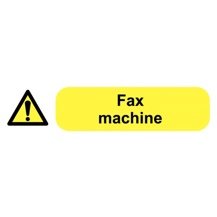Warning Fax Machine Power Socket Warning Label