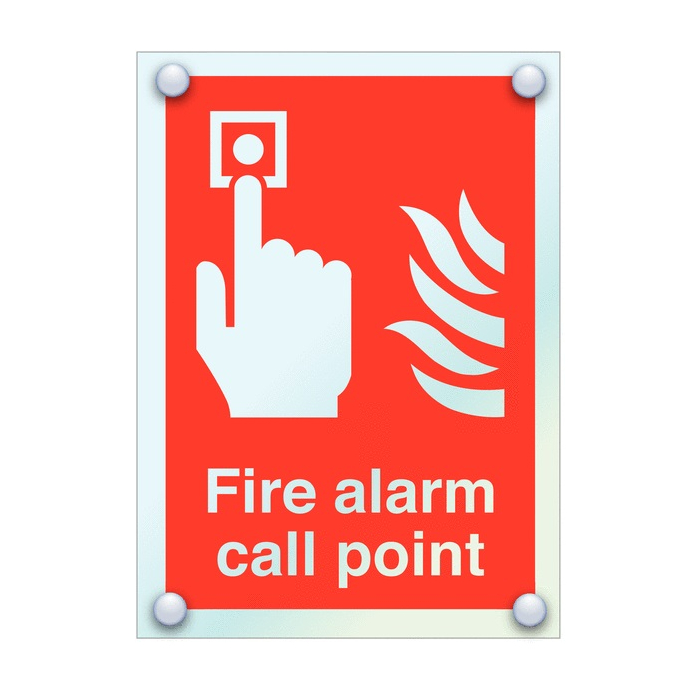 Fire Alarm Call Point Sign In Stylish Acrylic Material