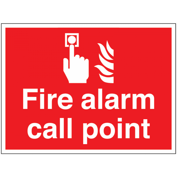 Fire Alarm Call Point Construction Site Sign