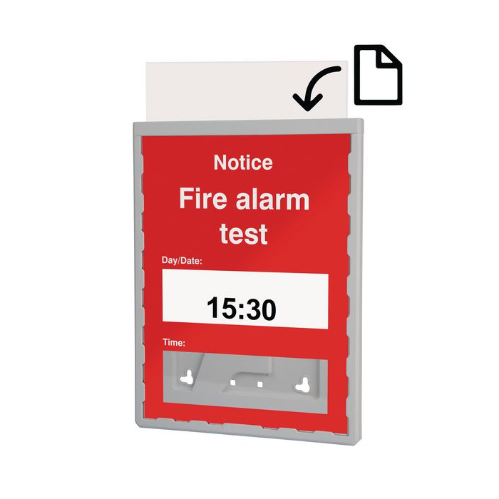Fire Alarm Test Sign Update Insert System