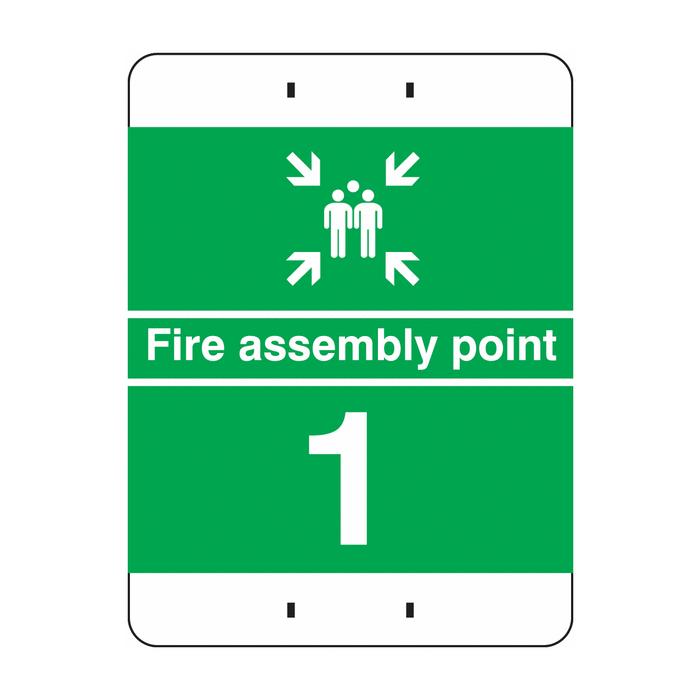 Fire Assembly Point 1 Post Mountable Sign