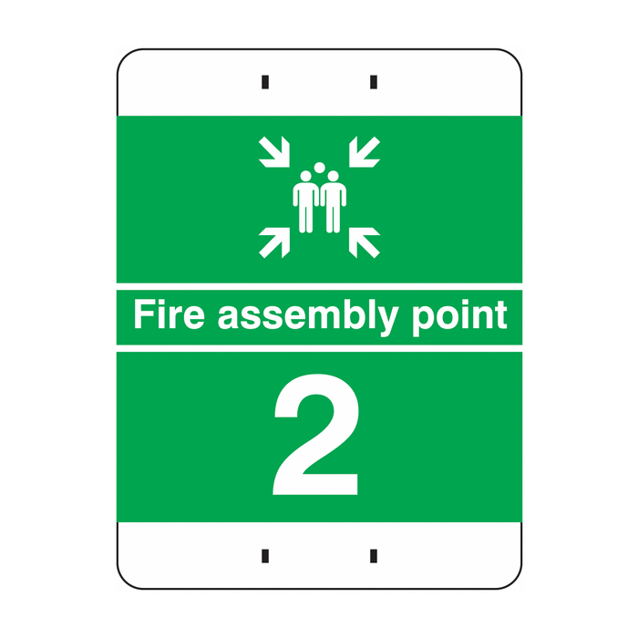 Fire Assembly Point 2 Post Mountable Sign
