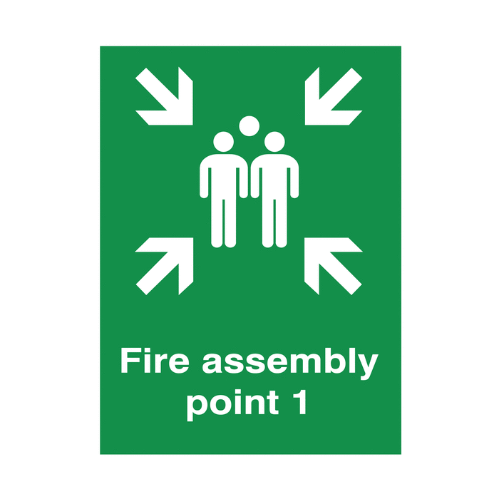 Fire Assembly Point Number 1 Aluminium Signs