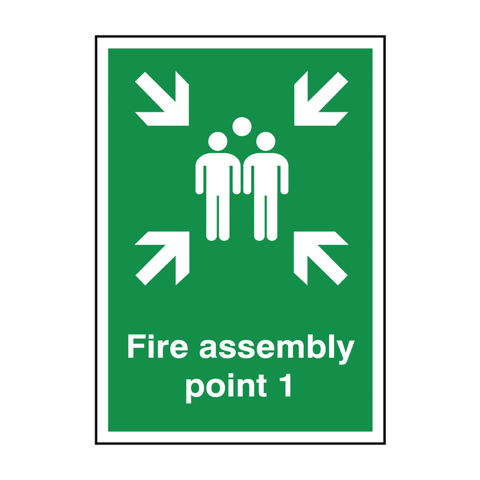 Fire Assembly Point Number 1 Sign