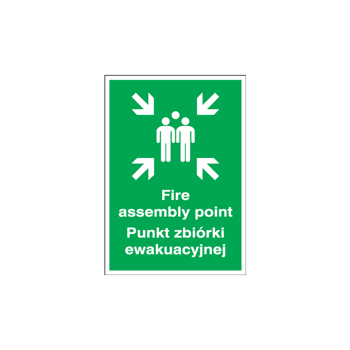 Fire Assembly Point Polish English Sign