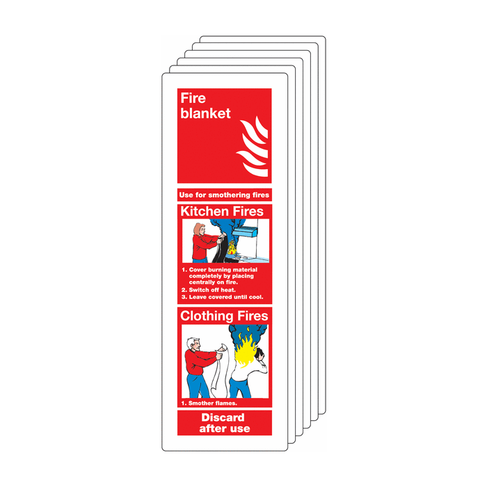 Fire Blanket Identification How To Use Pack Of 6 Signs