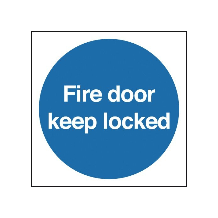 Fire Door Keep Locked Polycarbonate Sign