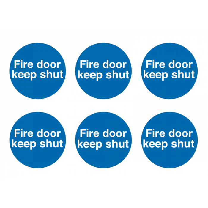 Fire Door Keep Shut Vinyl Safety Labels On-a-Sheet
