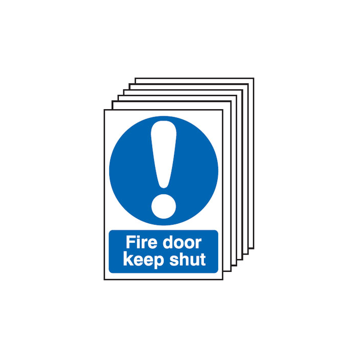 Fire Door Keep Shut Pack Of Six Signs