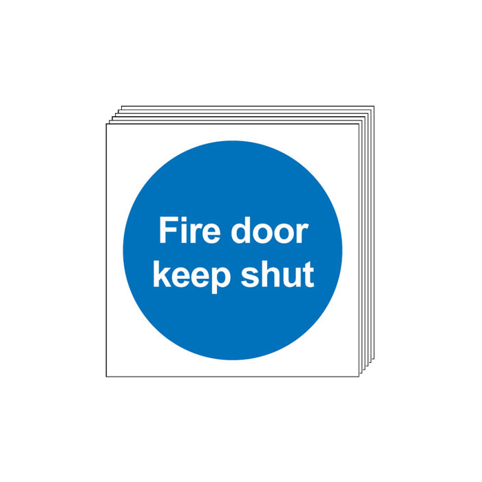 Fire Door Keep Shut Pack Of 6 Signs