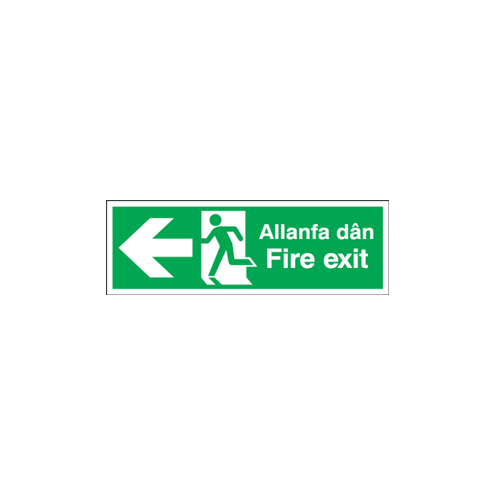Fire Exit Allanfa Dan Arrow Left Sign