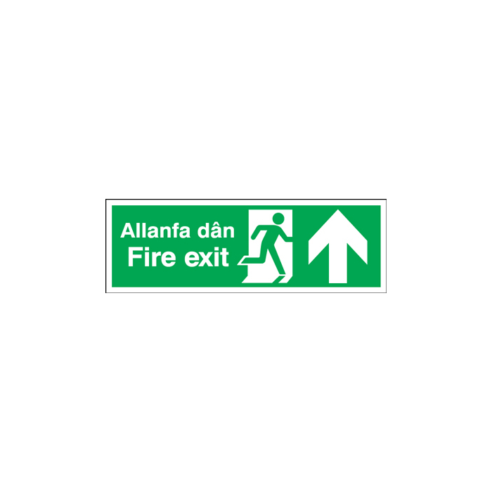 Fire Exit Allanfa Dan Arrow Up Sign