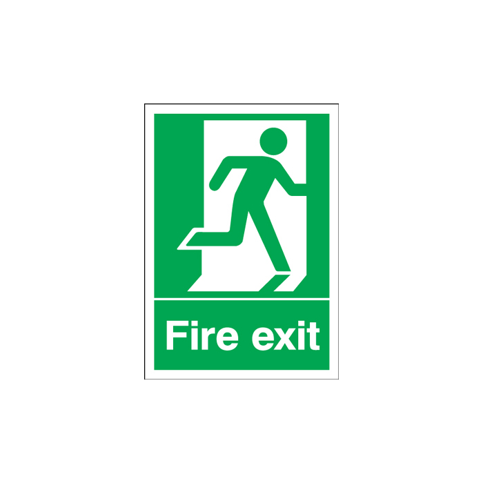 Fire Exit With Running Man Right Fire Door Sign