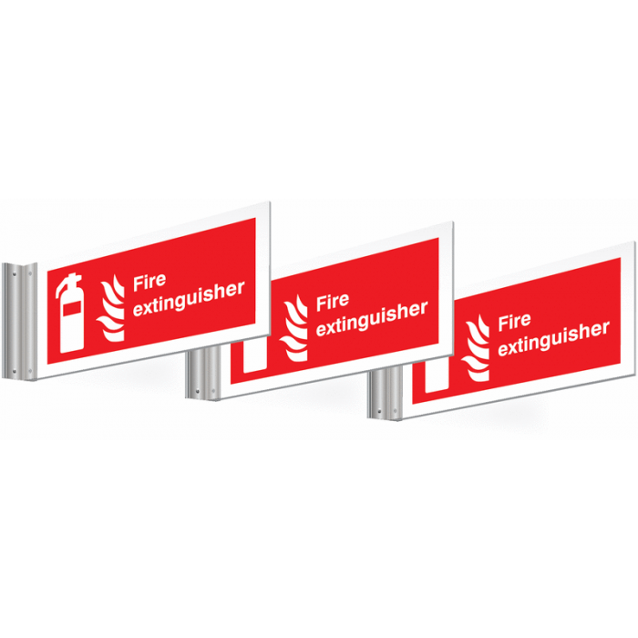 Fire Extinguisher Location Corridor Signs 3 Pack