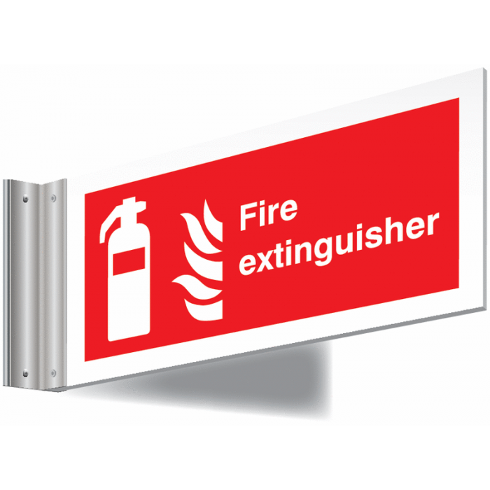 Fire Extinguisher Location Double Sided Corridor Sign