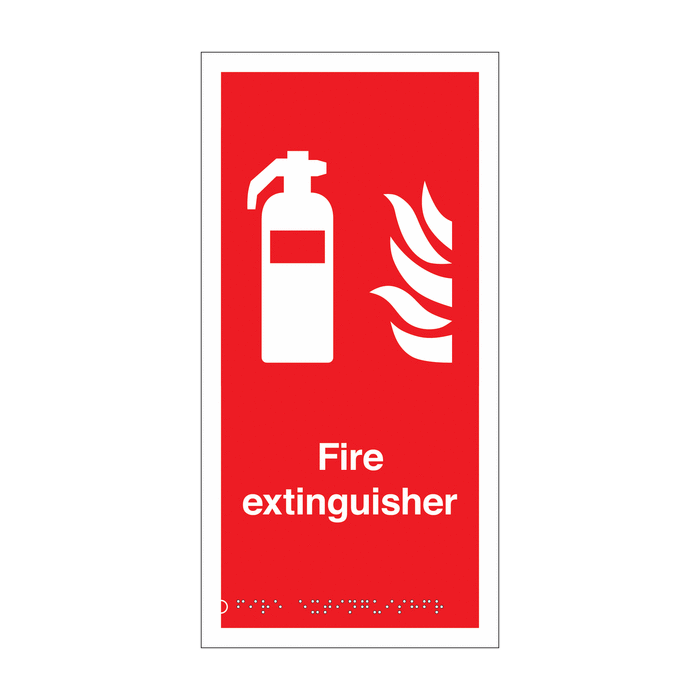 Fire Extinguisher Tactile And Braille Signs