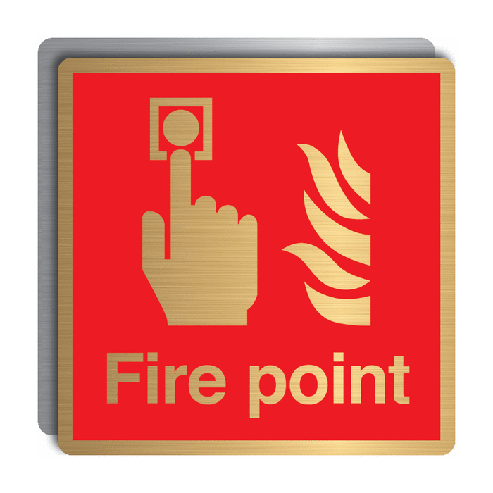 Fire Point Aluminium Material Sign
