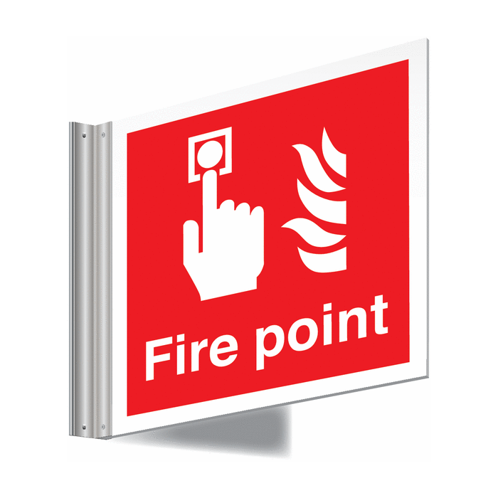 Fire Point Double Sided Corridor Sign