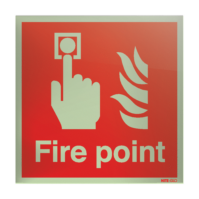 Nite-Glo Acrylic Fire Point Information Signs