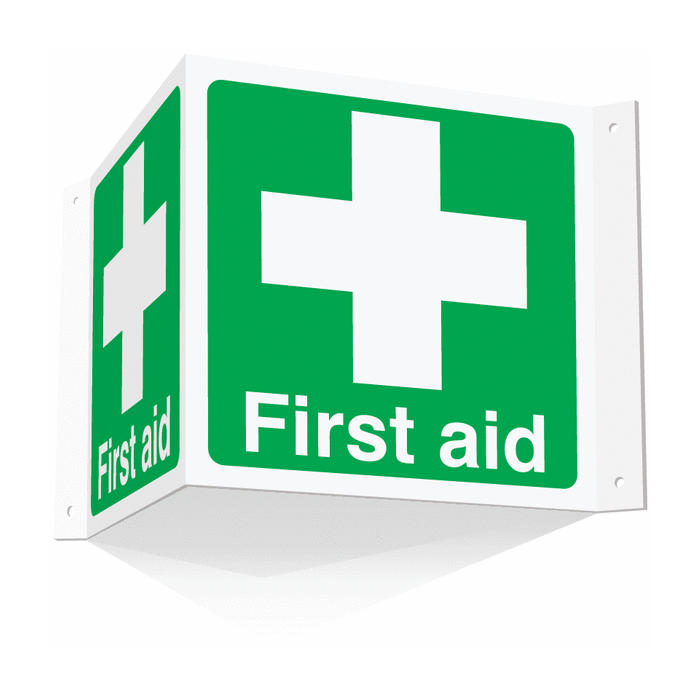 First Aid Projecting 3D Sign