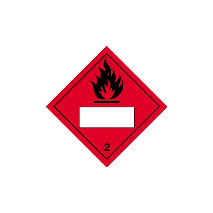 Flammable And Number 2 Hazard Warning Diamond Placards