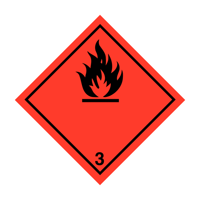 Flammable Symbol Warning Diamonds Roll Of 310 Labels