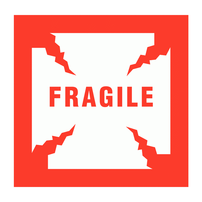 Fragile Packaging Warning Labels On Self Adhesive Paper