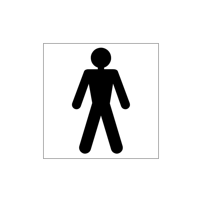 Toilet sign man and woman around | White with black - Copy - Dr. Sticker