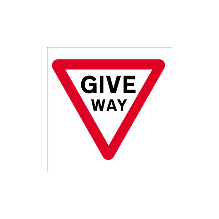 Give Way Works Stanchion Traffic Sign