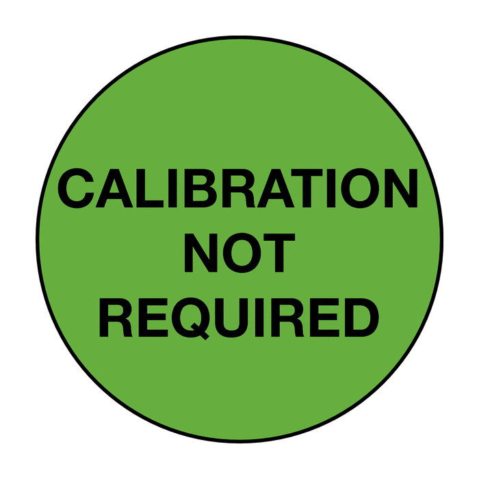 Calibration Not Required Small Calibration Labels