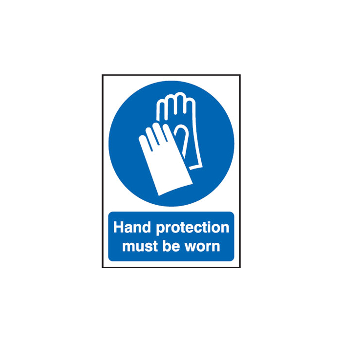 Hand Protection Must Be Worn Mandatory Sign