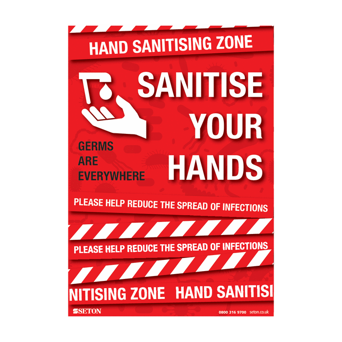 Hand Sanitising Zone Sanitise Your Hands Poster