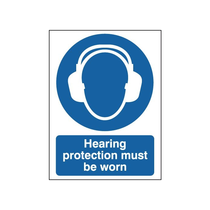 Hearing Protection Must Be Worn Reflective Sign